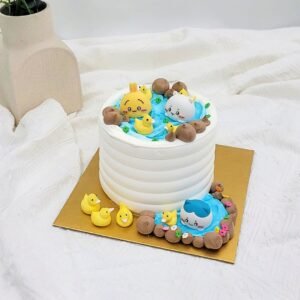Chiikawa Figure Onsen Cake Design