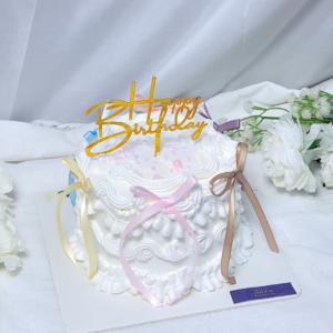 Pastel Ribbon Cake Design