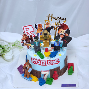 Roblox with Chocolate Lego Cake Design