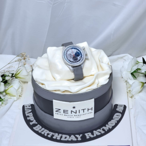 2D Zenith Watch Cake Design