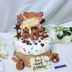 Capybara Theme Cake Design