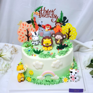 Little Zoo Party Cake Design