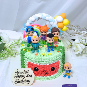 Cute Cocomelon Watermelon Theme Cake Design