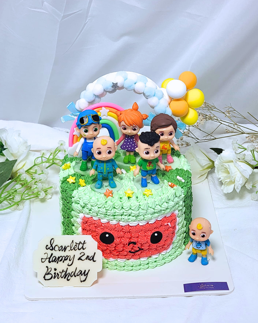 Cute Cocomelon Watermelon Theme Cake Design