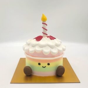 Colorful Jellycat Birthday Candle Cake Design