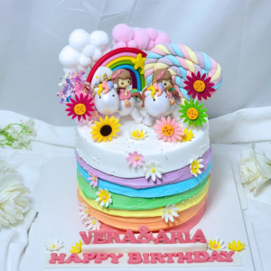 Pastel Unicorn Party Cake Design