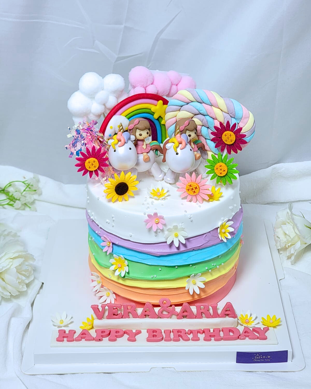 Pastel Unicorn Party Cake Design