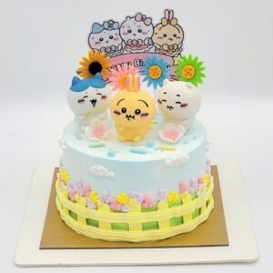 Chiikawa Figure Secret Garden Cake Design