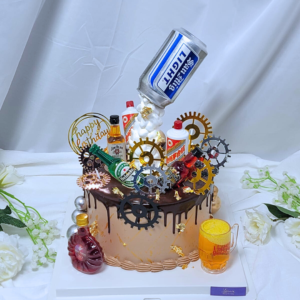 Beer and Wine Cake Design