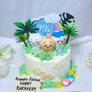 Chiikawa In The Jungle Cake Design