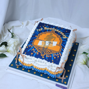 Custom Company Logo Sugar-Printed Cake Design