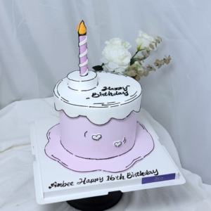 Korean Comic Style Cake Design