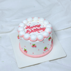 Pink Cherry Theme Cake Design