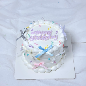 Colorful Mini Ribbon Cake Design