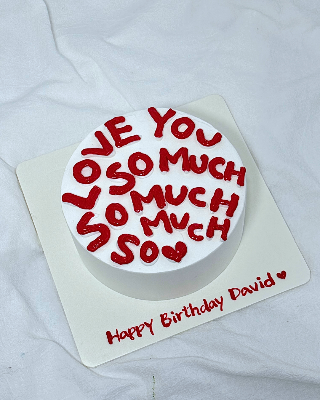 Love U So Much Cake Design