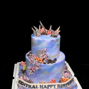 Two-tier Universe Crystal Cake Design
