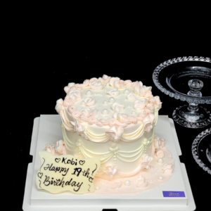 Pink & White Cake Design