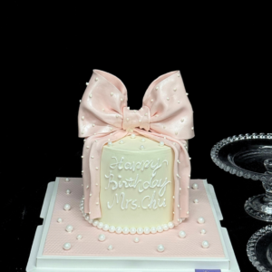 Big Pink Ribbon Cake Design